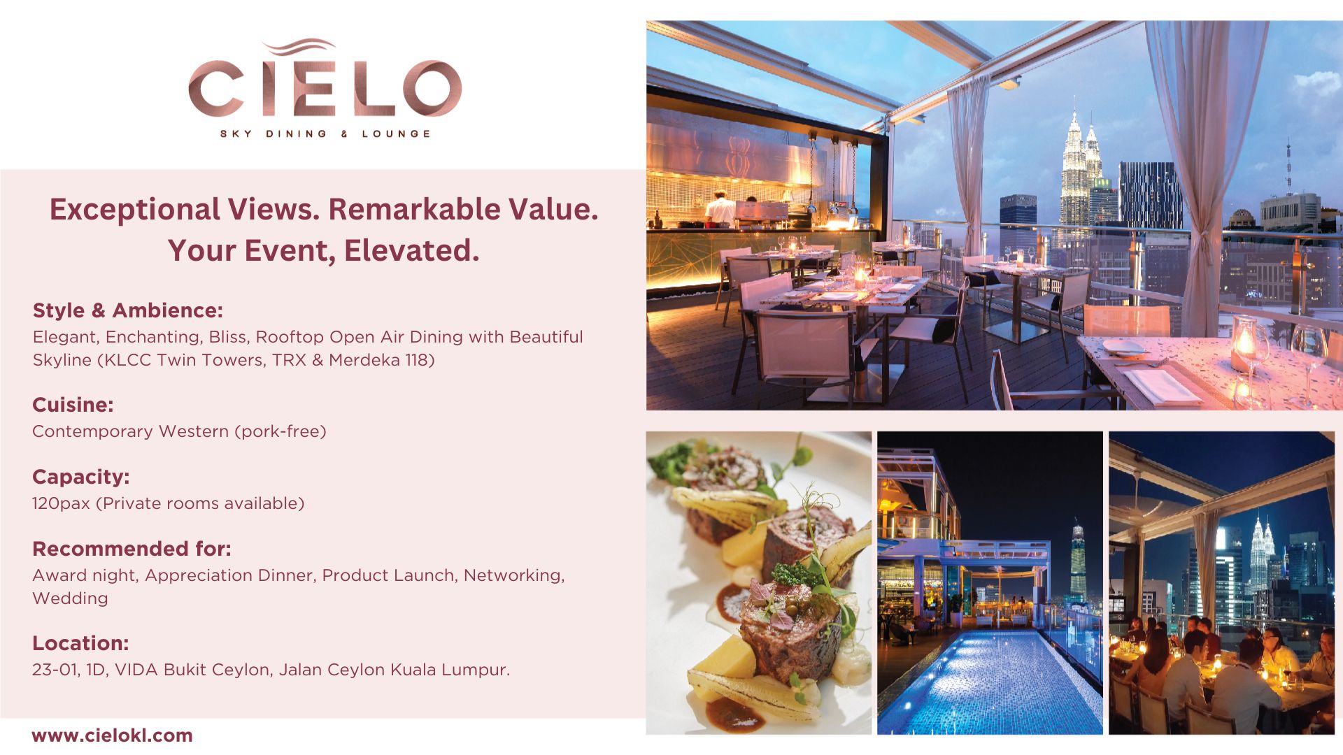 Restaurant for Corporate Events, Weddings and Birthday Celebrations